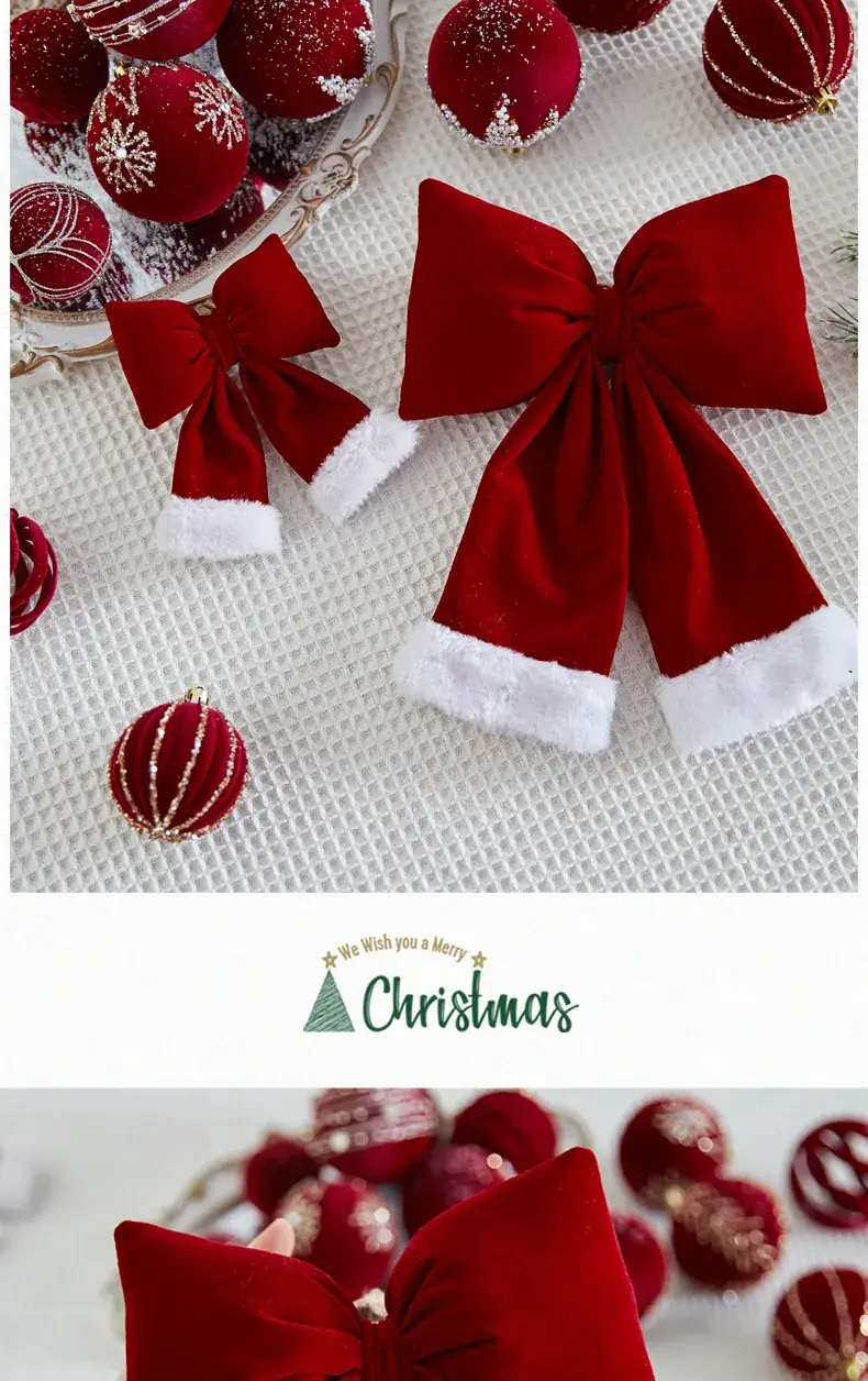Green Velvet Bow Pendant for Christmas Decor — feature 4