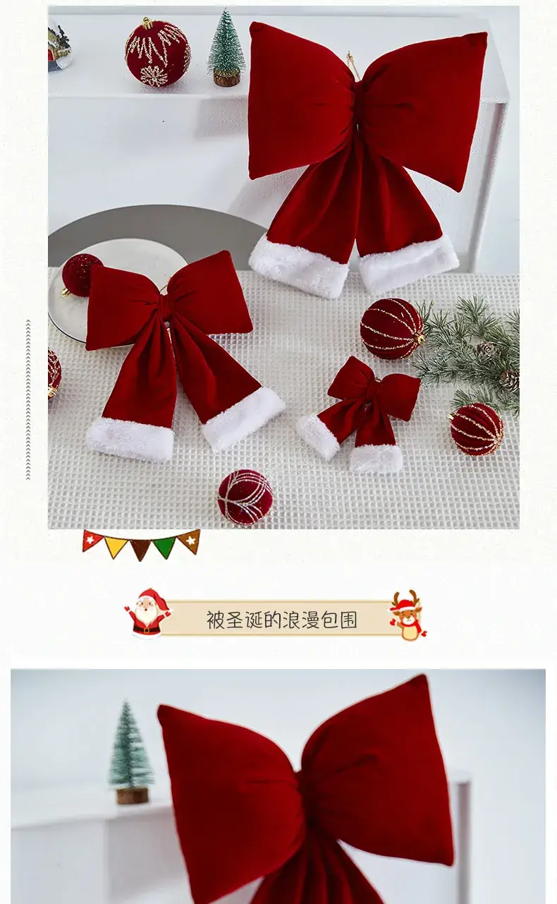 Green Velvet Bow Pendant for Christmas Decor — feature 6