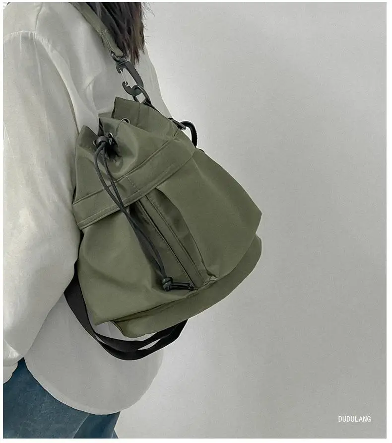 2026 Nylon Bucket Bag Drawstring Shoulder Crossbody — feature 20