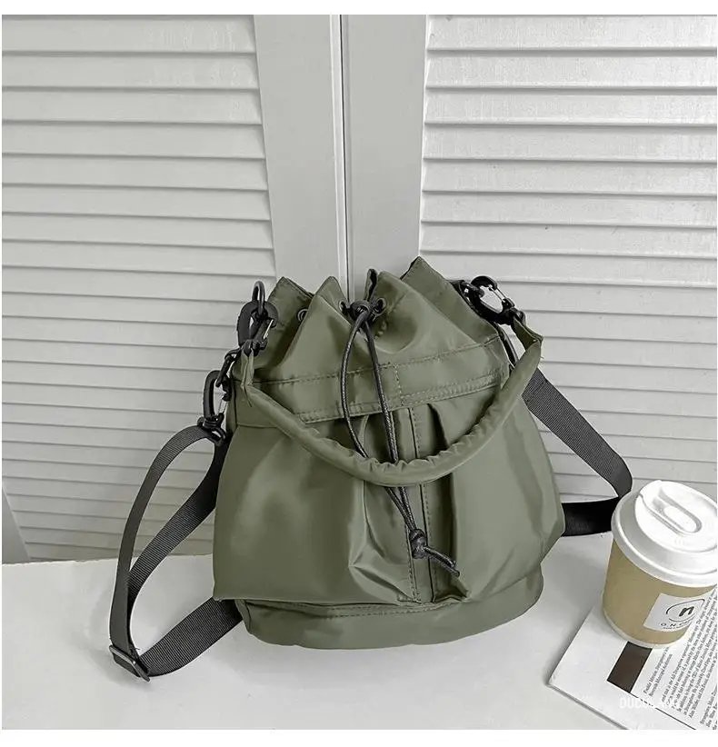 2026 Nylon Bucket Bag Drawstring Shoulder Crossbody — feature 23
