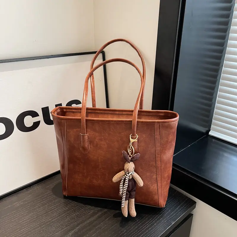 Retro Brown Tote Bag for Women 2025 - Image 3