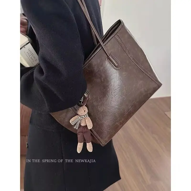 Retro Brown Tote Bag for Women 2025 - Image 5