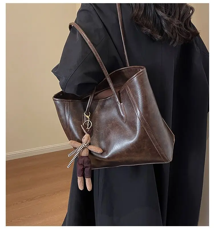 Retro Brown Tote Bag for Women 2025 — feature 1