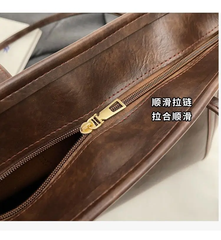 Retro Brown Tote Bag for Women 2025 — feature 3
