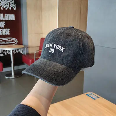 New York Embroidered Denim Baseball Cap for Men Women - Image 3