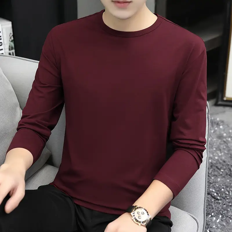 Men Grey Long Sleeve T-Shirt 2025 - Image 9
