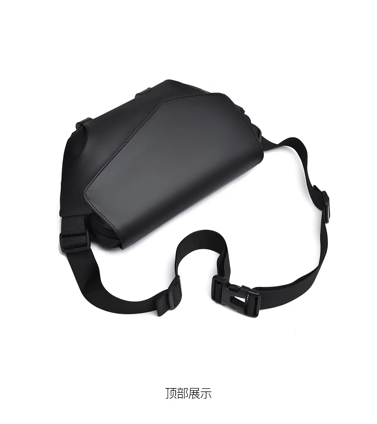Men's Water-Resistant Crossbody Bag Black — feature 34