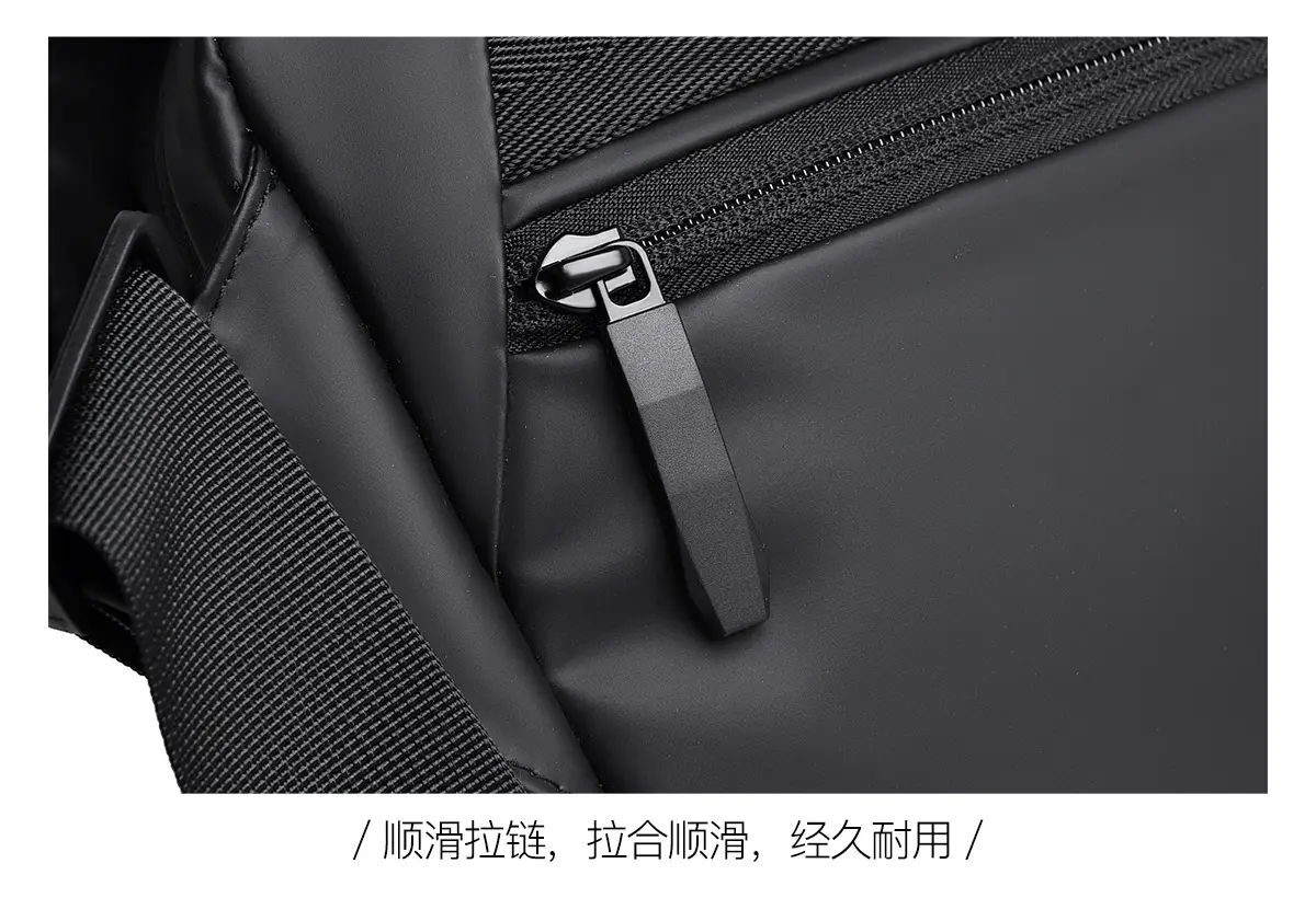 Men's Water-Resistant Crossbody Bag Black — feature 38