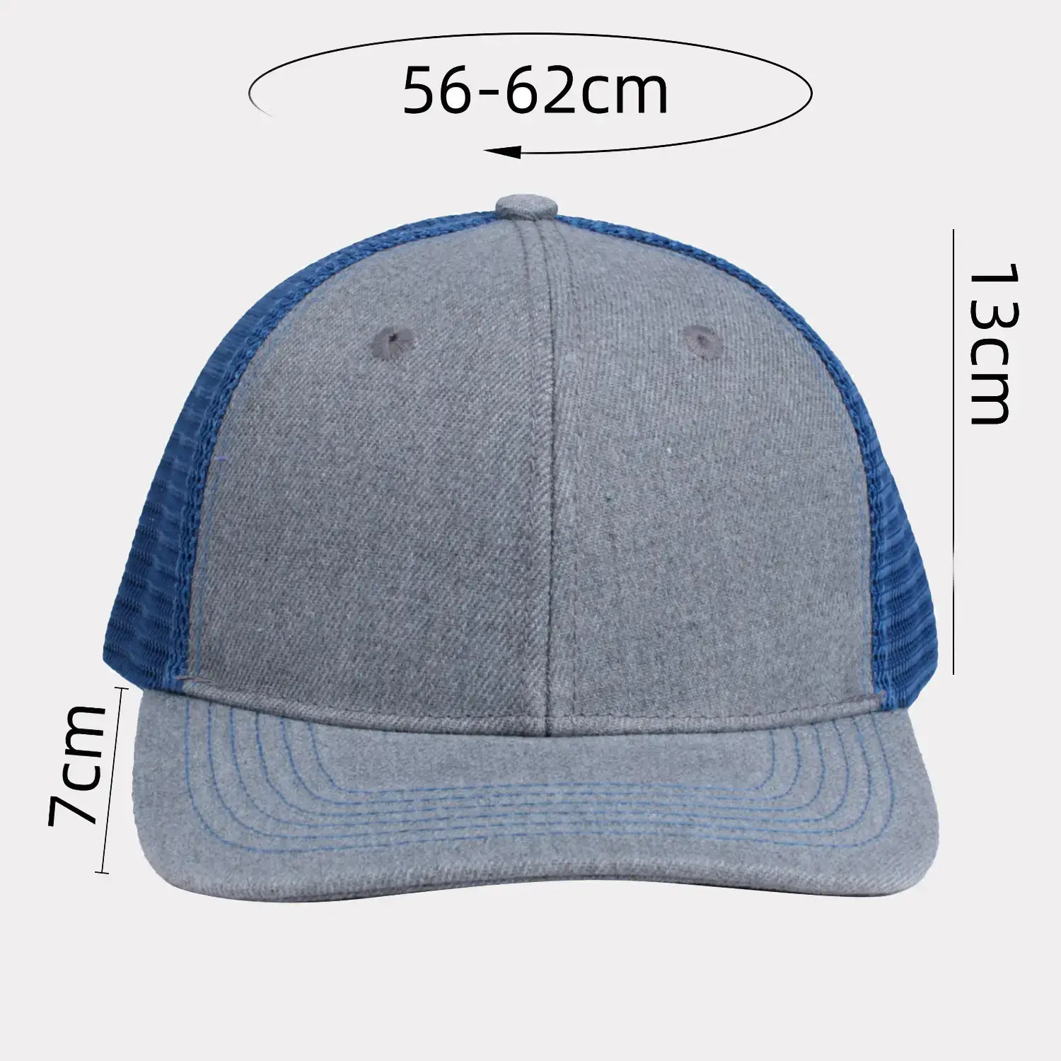 Men Blue Mesh Truck Cap Summer Sun Protection — feature 4