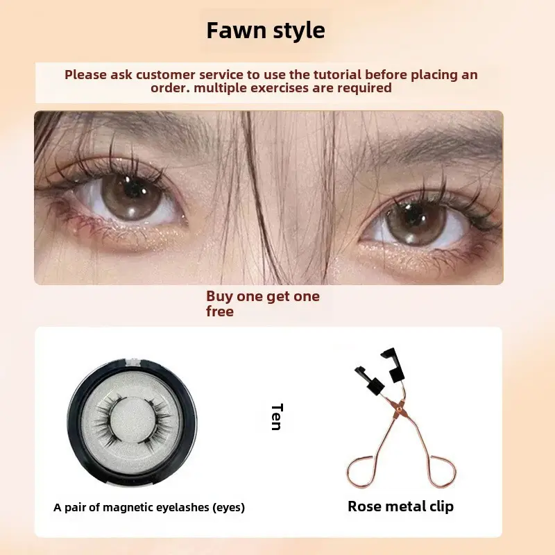 Magnetic False Eyelashes Self-Adhesive Glue-Free Waterproof - Image 16