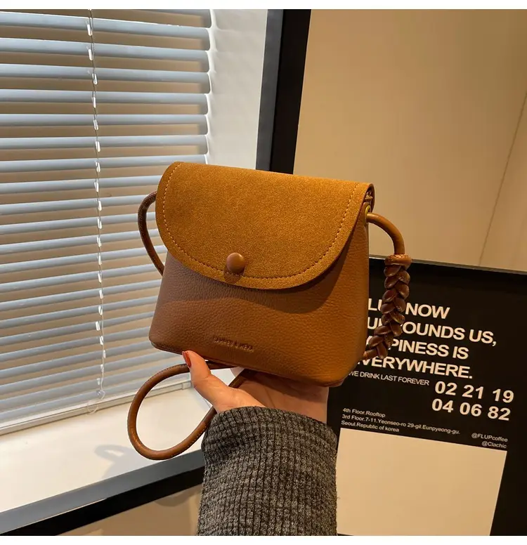 Women's Woven Leather Shoulder Bag Brown New 2024 — feature 35