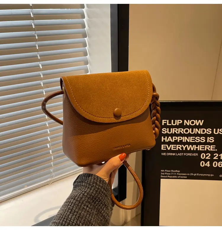 Women's Woven Leather Shoulder Bag Brown New 2024 — feature 36