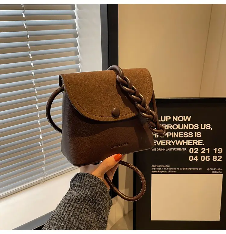 Women's Woven Leather Shoulder Bag Brown New 2024 — feature 38