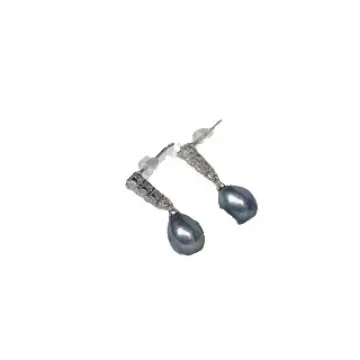 French Style Pearl Earrings 8-9mm Drop - Image 5