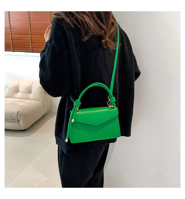 Orange Textured Shoulder Messenger Bag for Women — feature 25