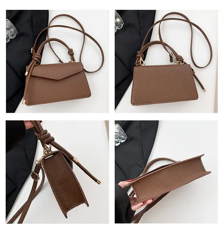 Orange Textured Shoulder Messenger Bag for Women — feature 8