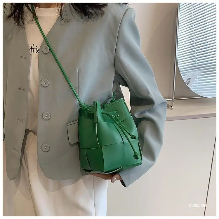 Green Drawstring Woven Mini Bag for Women — feature 12