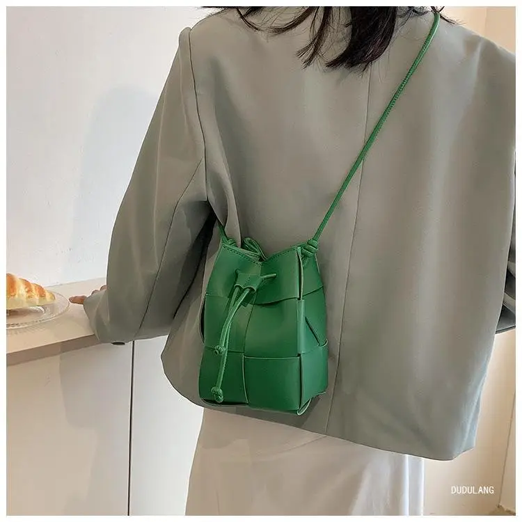 Green Drawstring Woven Mini Bag for Women — feature 14