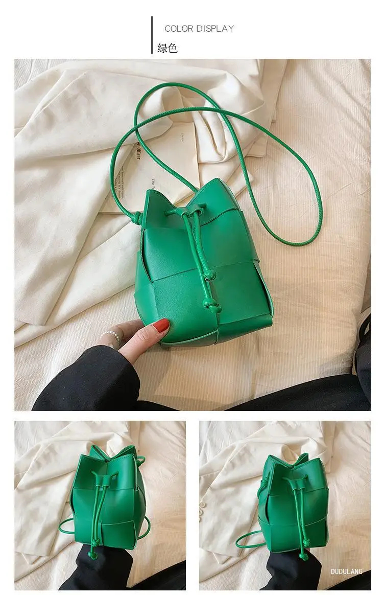 Green Drawstring Woven Mini Bag for Women — feature 21