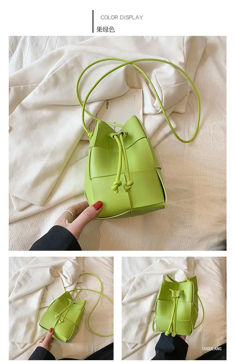 Green Drawstring Woven Mini Bag for Women — feature 25