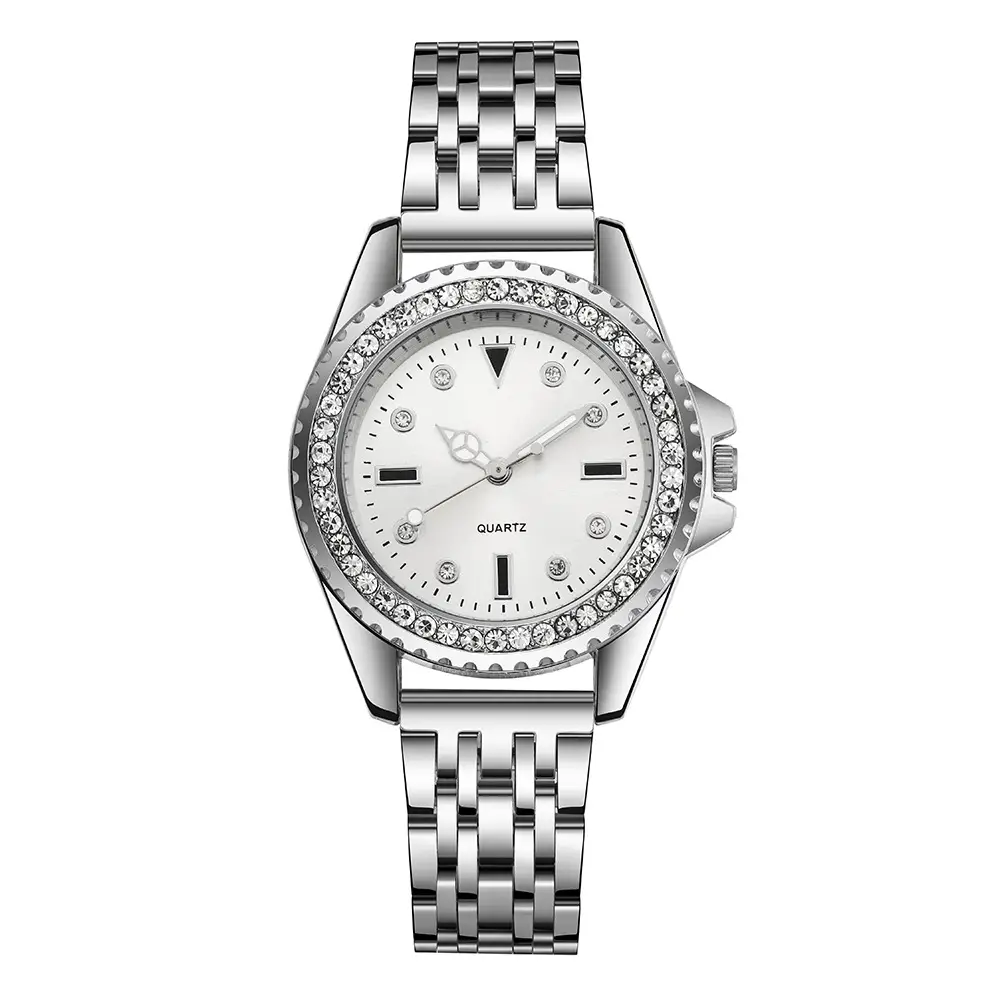 Women's Rhinestone Alloy Watch with Elegant Brown Dial — feature 5