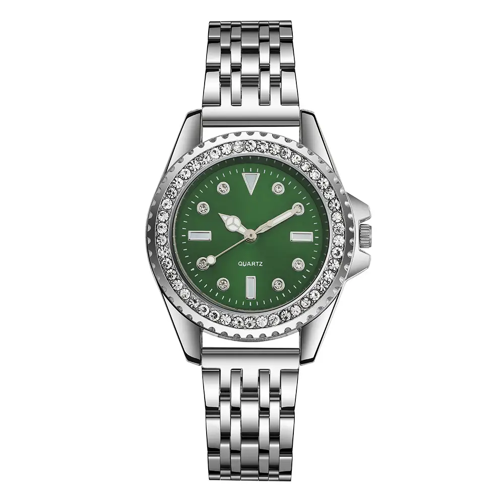 Women's Rhinestone Alloy Watch with Elegant Brown Dial — feature 6