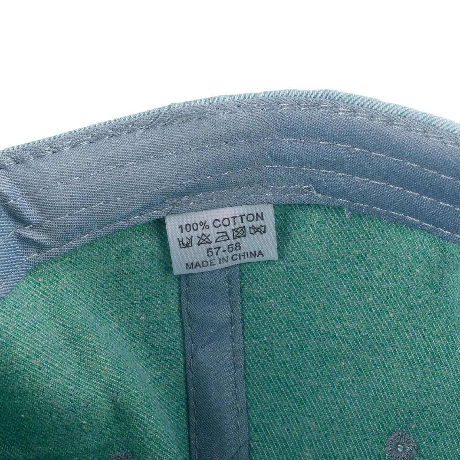 Women Denim Ripped Peaked Cap Light Blue 1998 — feature 11