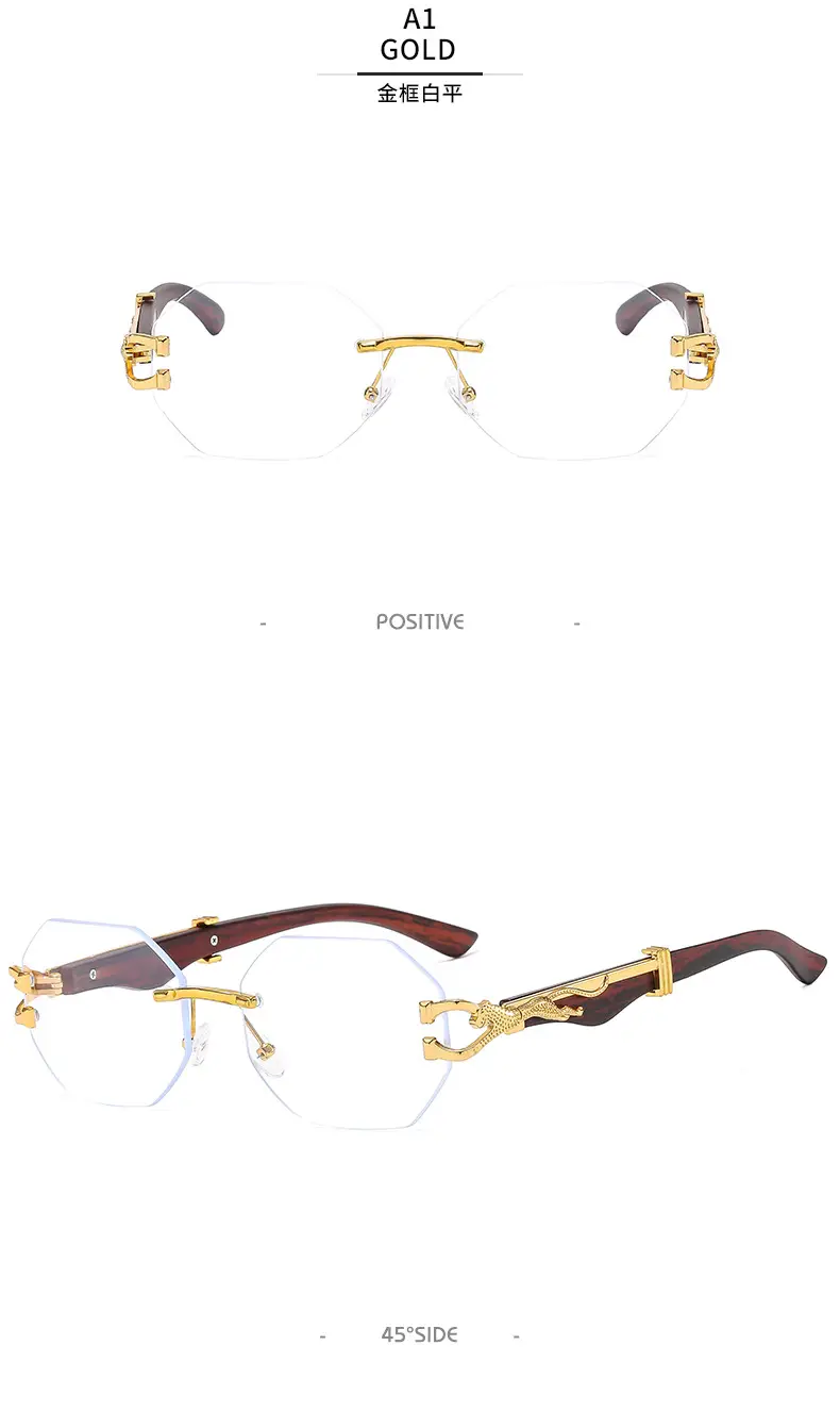 Trendy Square Sunglasses with Leopard Frame & Blue Gradient Lenses β feature 16