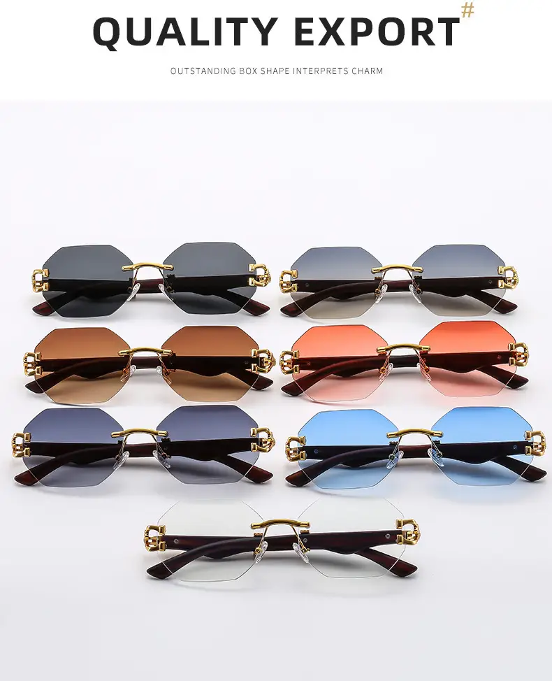 Trendy Square Sunglasses with Leopard Frame & Blue Gradient Lenses β feature 3
