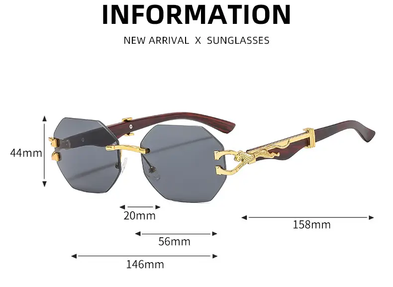 Trendy Square Sunglasses with Leopard Frame & Blue Gradient Lenses β feature 8