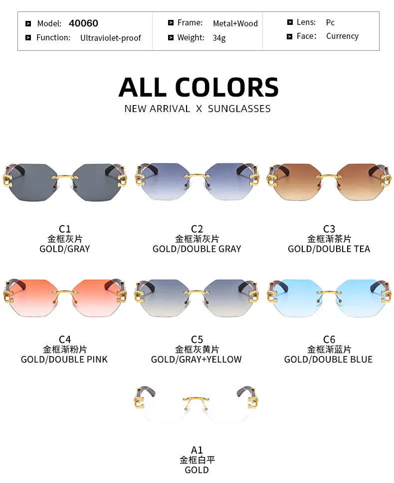 Trendy Square Sunglasses with Leopard Frame & Blue Gradient Lenses β feature 9