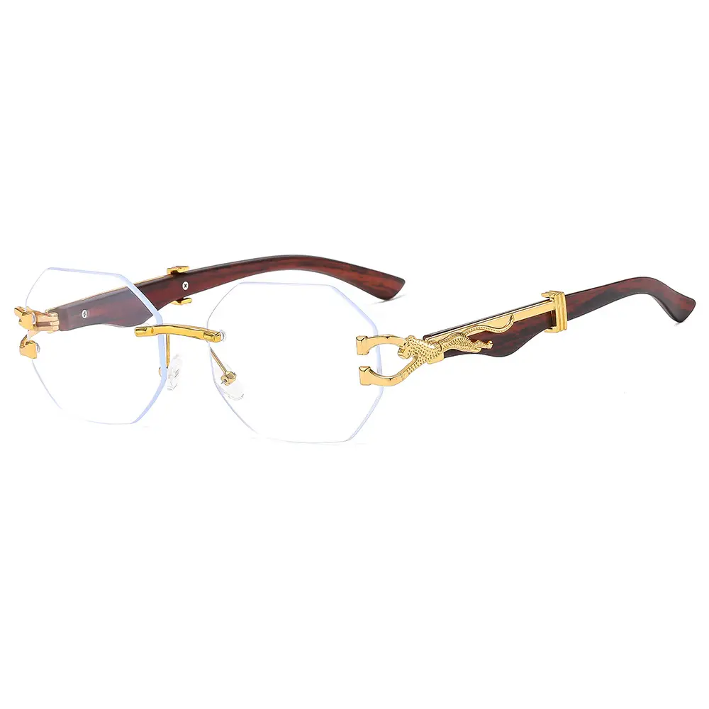 Trendy Square Sunglasses with Leopard Frame & Blue Gradient Lenses - Image 7