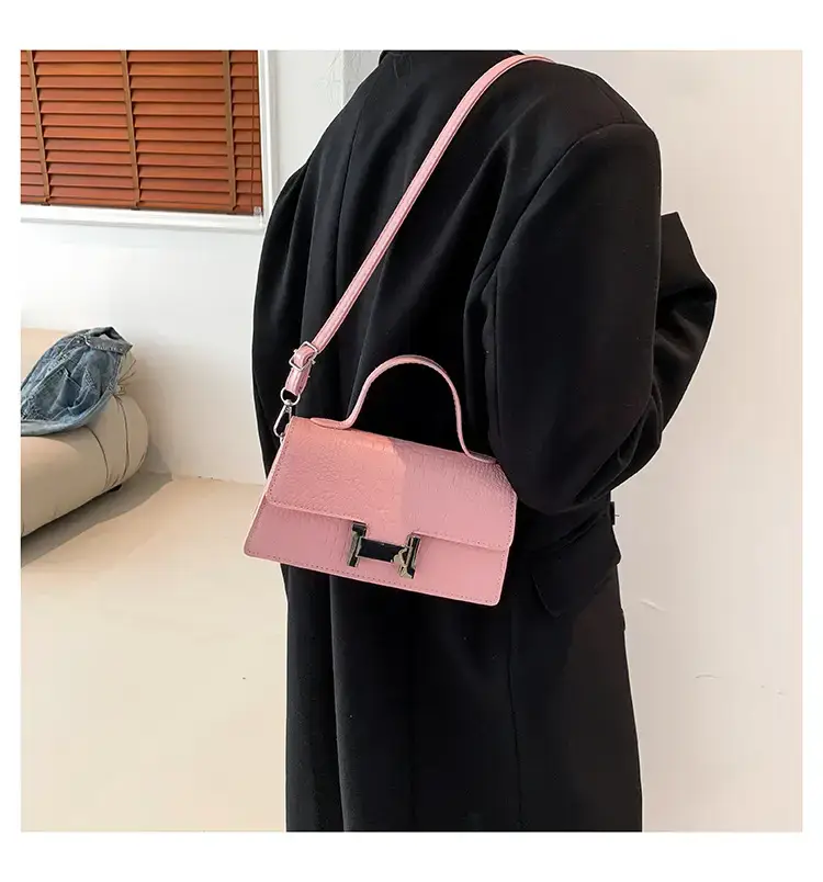 Orange Croc Leather Shoulder Bag for Women — feature 18
