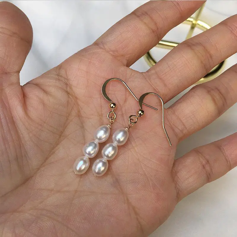 Gold Pearl Drop Earrings for Women — feature 2