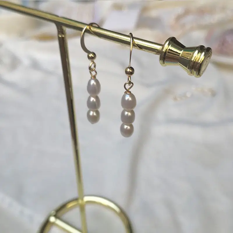 Gold Pearl Drop Earrings for Women — feature 3