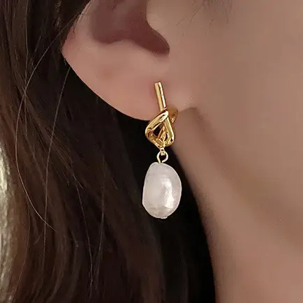 Gold Pearl Drop Earrings for Women — feature 4