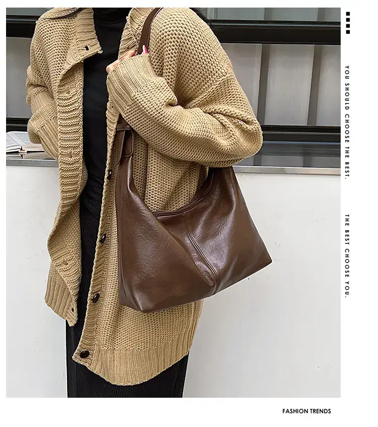 Brown Korean Style Shoulder Bag for Women 2023 — feature 1