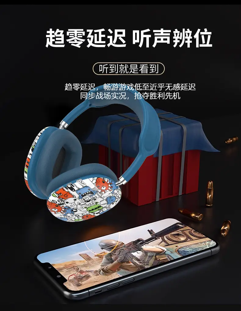 Over-Ear Bluetooth Headphones with Customized Design β feature 10