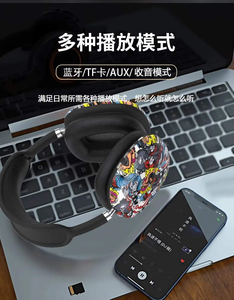 Over-Ear Bluetooth Headphones with Customized Design β feature 12