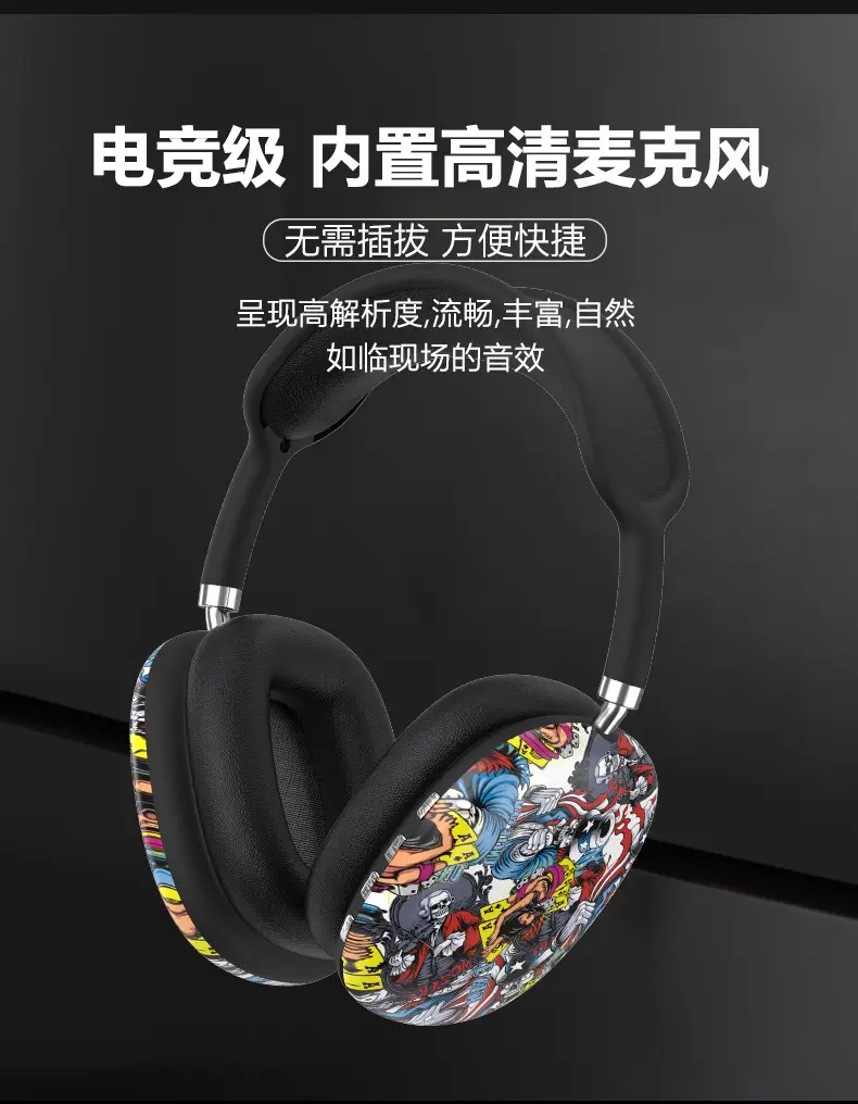 Over-Ear Bluetooth Headphones with Customized Design β feature 9