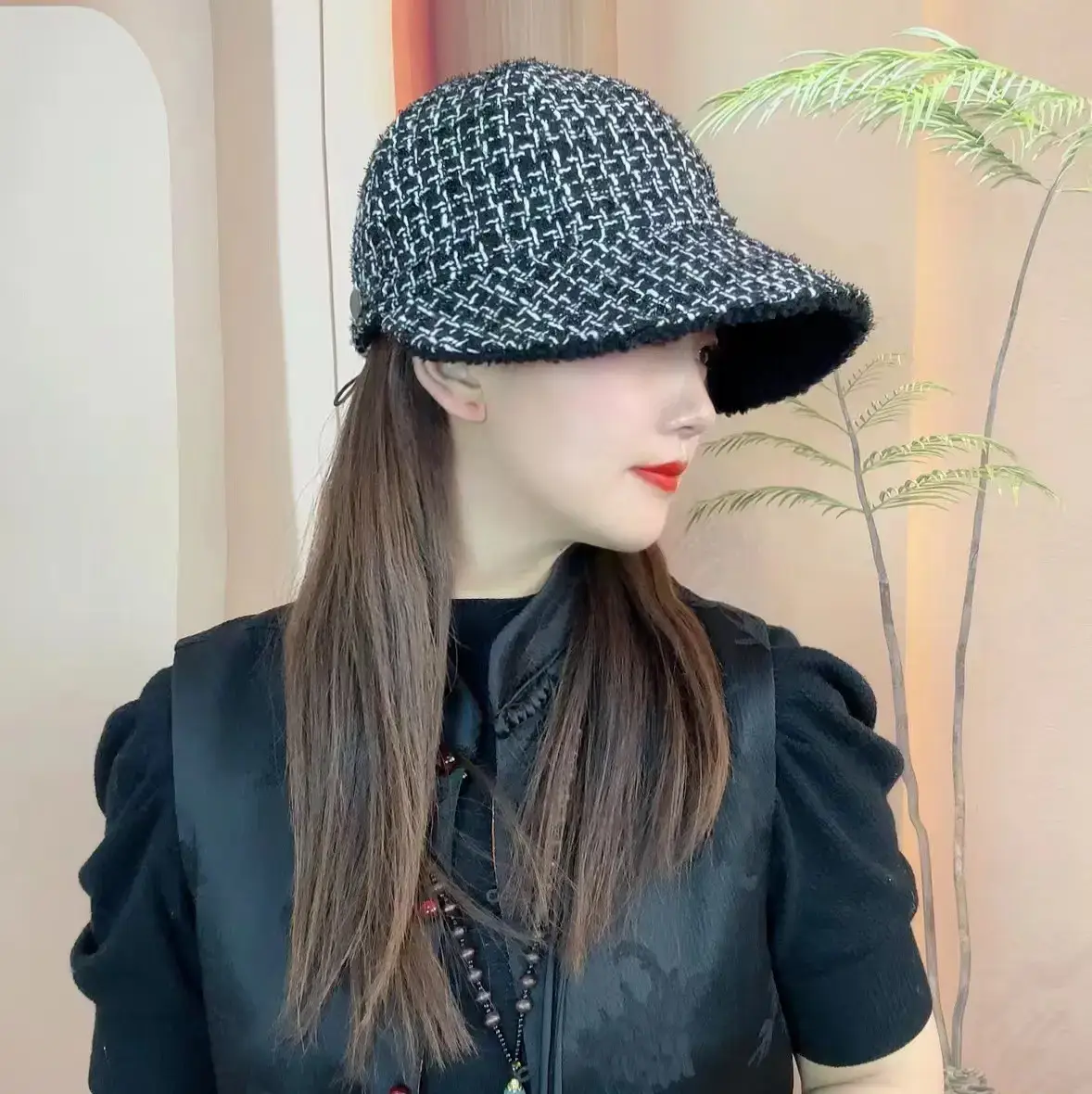 Women's Sequined Fisherman Hat Winter Face Cover — feature 11