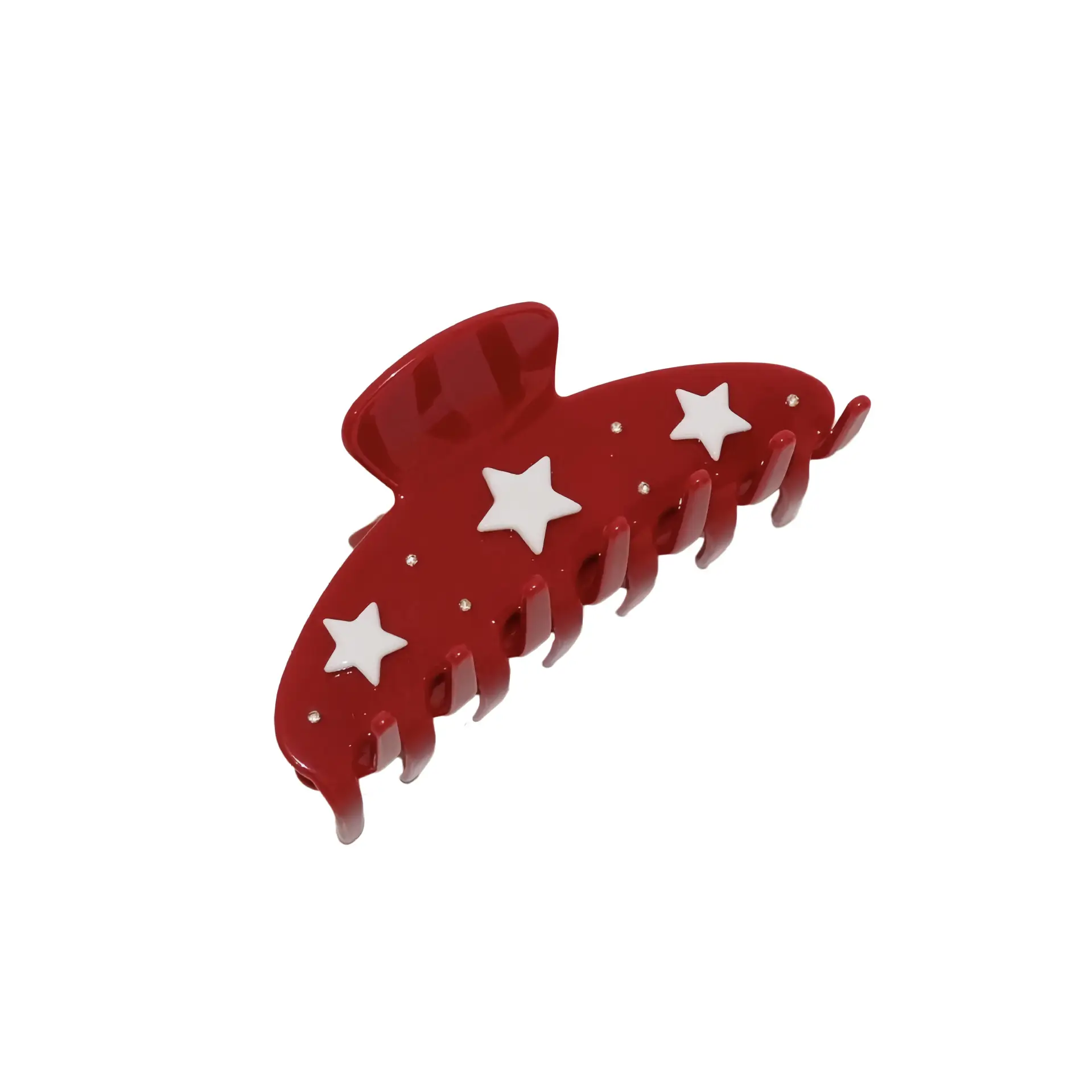 Five-Pin Star Hairpin Set for Girls, Acetate, Pink & Red - Image 8