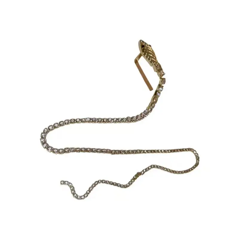 Super Long Tassel Hairpin with Flash Diamond Snake Design
