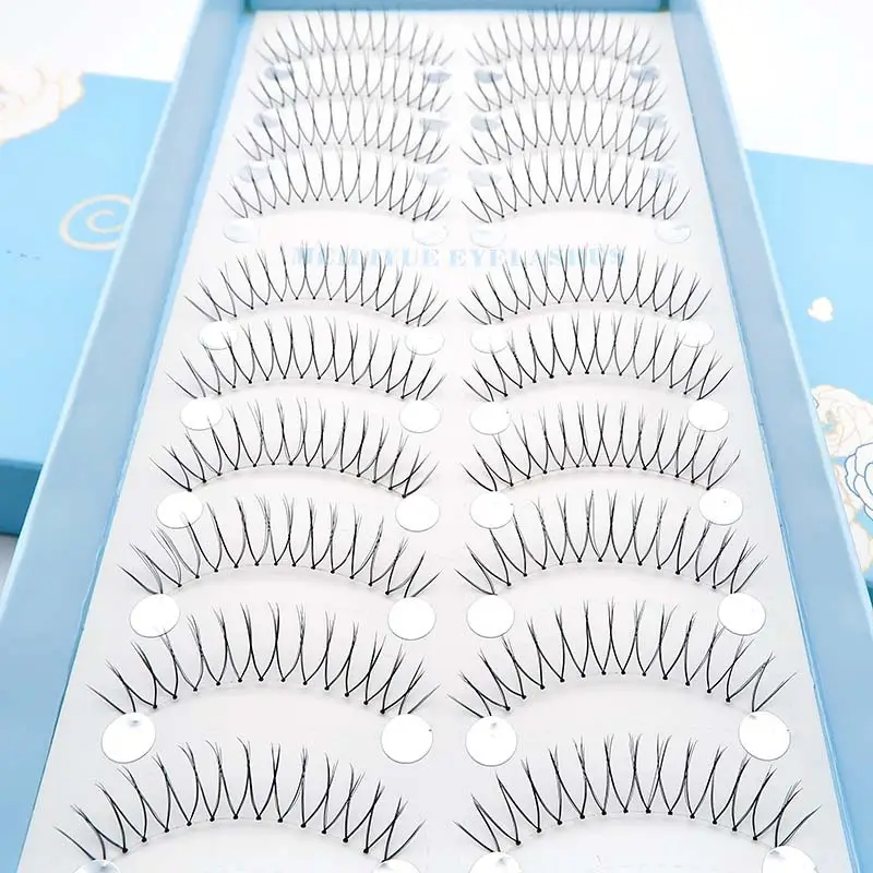 Korean Women's False Eyelashes with Clear Roots - Image 6