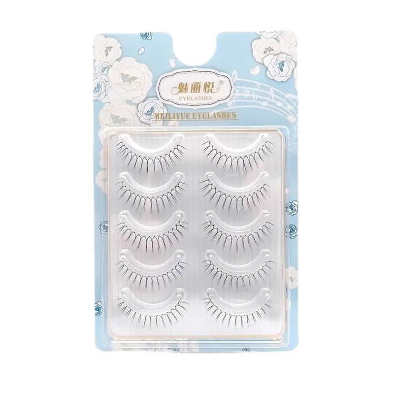 Korean Women's False Eyelashes with Clear Roots - Image 7