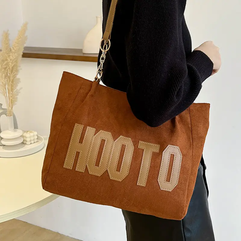 Winter Letter Print Shoulder Bag for Women - Image 5