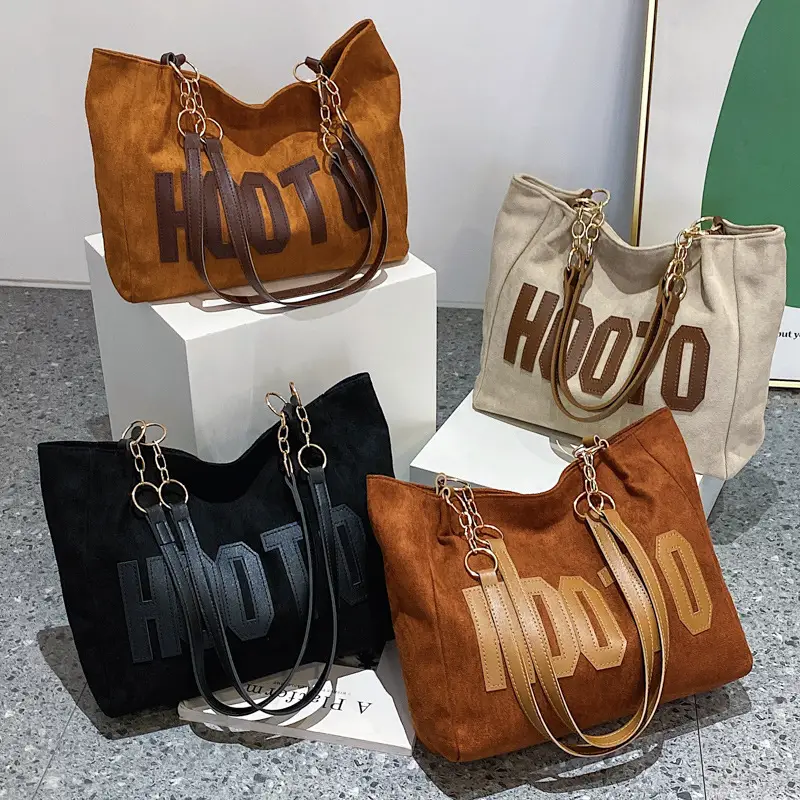 Winter Letter Print Shoulder Bag for Women - Image 7