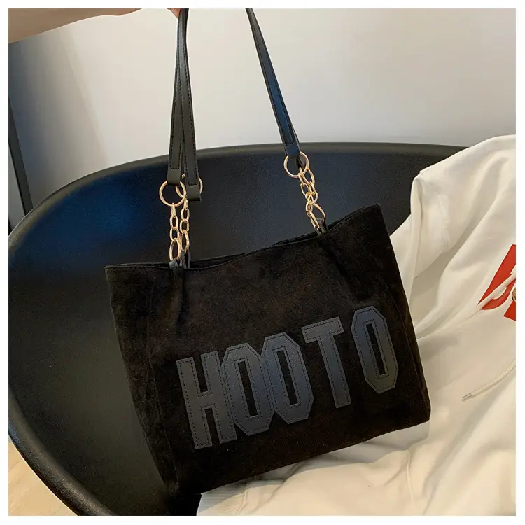 Winter Letter Print Shoulder Bag for Women — feature 31