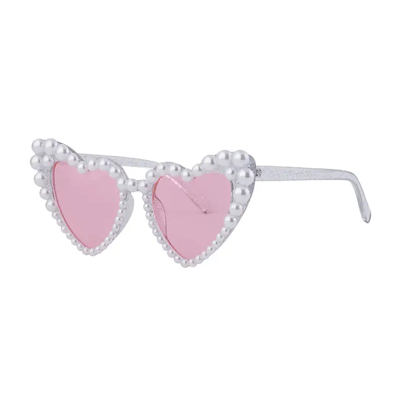Heart Pearl Sunglasses for Women Big Name Street Photography Dance Party - Image 7