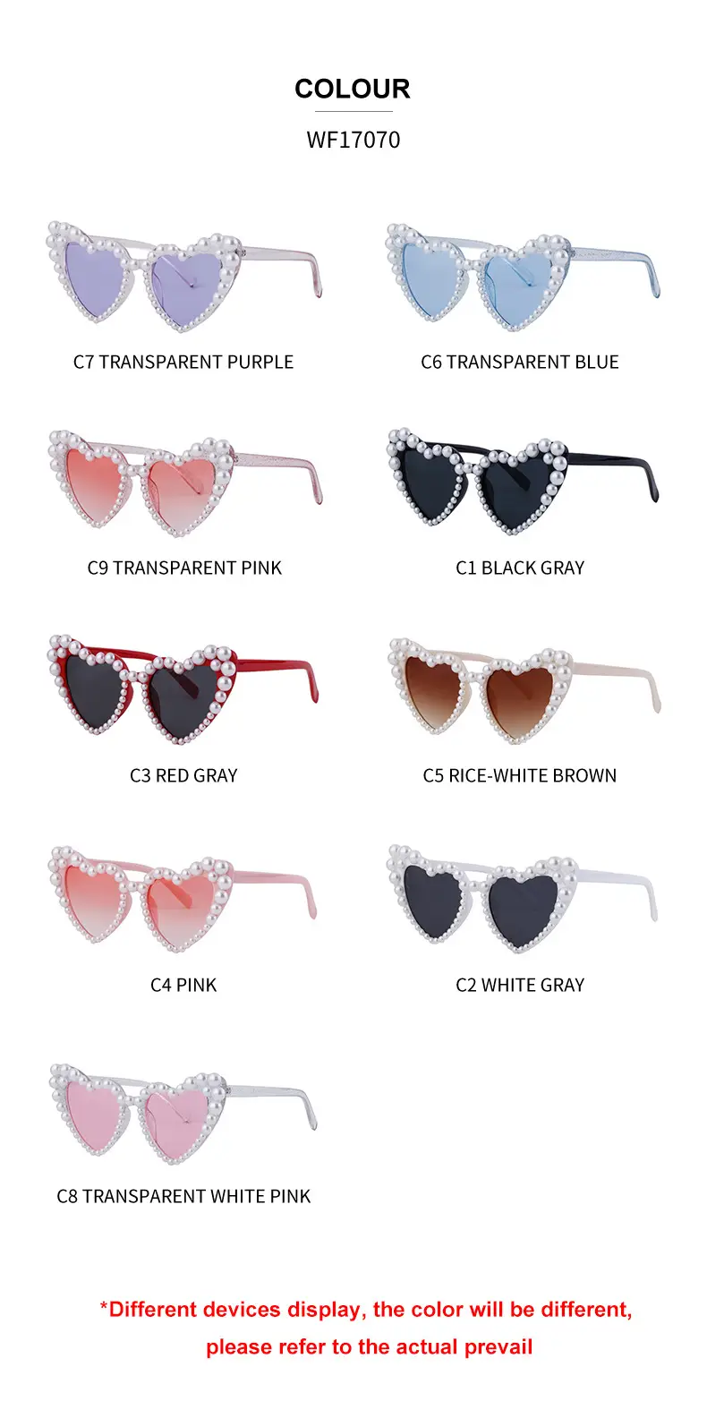 Heart Pearl Sunglasses for Women Big Name Street Photography Dance Party — feature 29